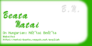 beata matai business card